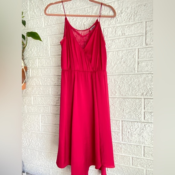 Vintage Red Silk Dress - Picture 1 of 9